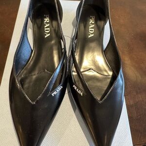 Prada Black Pointed Toe Heels